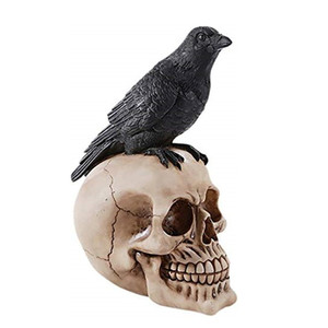 Estatuilla de resina de poliresina para decoración del hogar, estatua de Poe Raven, para Halloween, regalo - Product Image 1