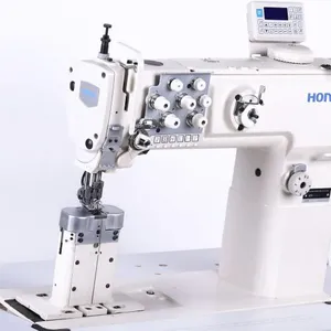 Newly | Honyu HY-550-1780B | Program control, post bed, double needle, compound feed sewing machine