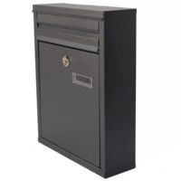 Boîte de dépôt de lettres en acier galvanisé amazon avec revêtement en poudre noire postale de style européen traditionnel