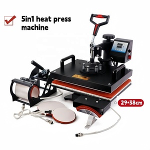 Pressa a Caldo Multifunzione 5 <span class=keywords><strong>in</strong></span> 1 da 12 x 15 Pollici per Sublimazione e Trasferimento Termico su Magliette, Tazze, Cappelli e Piatti - Product Image 1