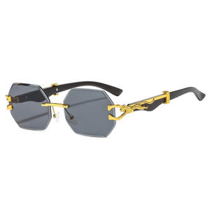 <span class=keywords><strong>2025</strong></span>新品ダイヤモンドカットリムレスポリゴンサングラスユニセックスイタリアンラグジュアリースタイルUV400レンズ高品質ファッション眼鏡 - Product Image 1