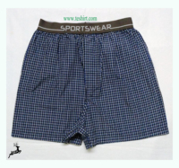 Boxers en coton respirants et écologiques pour hommes, séchage rapide, motif écossais tissé élastique personnalisé, vente en gros de Tirupur, OEM Inde