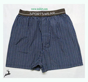 Tirupur venta al por mayor de bóxer de algodón transpirable para hombre personalizado tejido elástico diseño a cuadros fabricante indio - Product Image 3