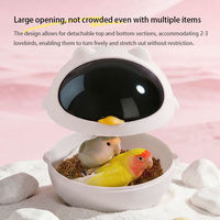 Nid d'oiseau en forme de capsule spatiale, design mignon de poussin de dessin animé, sans BPA, étanche, fenêtre d'observation translucide, ouverture sans outil