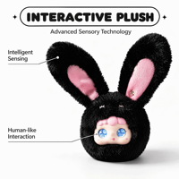 Intelligenter Interaktiver KI-Haustier-Roboter Lila Weiches Plüschtier mit Beruhigender Pflege für Kinder Geschenk zum Fabrikpreis