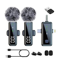 Microphone cravate sans fil transfrontalier le plus vendu, modèle H308, pour diffusion en direct sur ordinateur en extérieur, enregistrement sonore et réduction du bruit