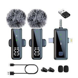 Microphone cravate sans fil transfrontalier le plus vendu, modèle H308, pour diffusion en direct sur ordinateur en extérieur, enregistrement sonore et réduction du bruit - Product Image 3