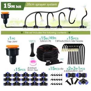 Kit de Riego por Aspersión Atomizadora Personalizado, Tubería de PE de 20M y 58mm, Eficiente en el Consumo de Agua, para Flores, Invernaderos, Refrigeración y Humidificación - Product Image 5