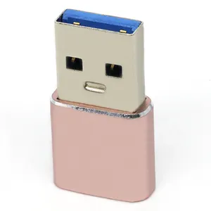 Adattatore OTG USB 3.0 tipo A maschio A USB tipo C femmina in oro rosa per telefono portatile