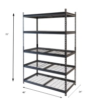 Étagère de rangement sans boulons Abctools, idéale pour garage, étagères pour pièces automobiles, étagère de rangement empilable en acier à 4 niveaux