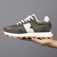 Nouveautés Chaussures de Sport Respirantes en Cuir Véritable Haute Qualité avec Maille Rétro pour Homme