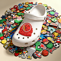 Breloques personnalisées pour chaussures de baseball, avec logo sportif et image, carte de présentation personnalisée, en PVC, pour la décoration de chaussures et de lacets, boucles décoratives, vente en gros en petites quantités