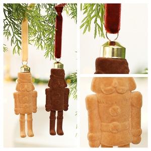 Zarif ceviz asker kolye noel süslemeleri kadife kumaş ağacı ile zarif tasarım yılbaşı kutusu ambalaj fındıkkıran - Product Image 4