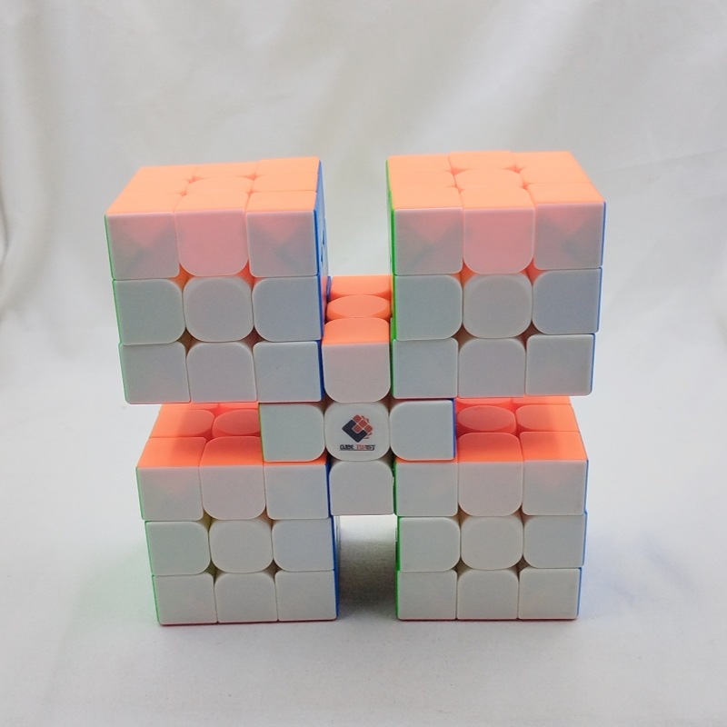 Five-link bridge-style 333 rubiks cube