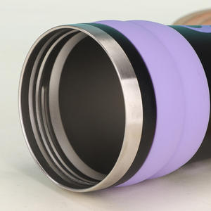 แก้วน้ำเก็บความร้อนสแตนเลสผนังสองชั้นขนาด510มล. แก้วกาแฟดีไซน์ดอกไม้สำหรับเครื่องดื่มร้อนสำหรับตั้งแคมป์ - Product Image 6