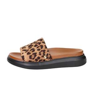 Ciabatte Donna Low Slipper SASS250261 con Stampa Leopardata Color Tortora, Sandali con Plateau, Scarpe Comode alla Moda per Donne - Product Image 1
