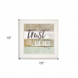 HMS fiducia nel muro di arte del signore bianco incorniciato stampa ispirante citazione biblica per l'arredamento della casa - Product Image 5