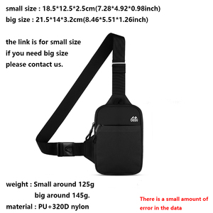 Sac à bandoulière JOY TREKER pour <span class=keywords><strong>homme</strong></span>, mini sac messager carré noir en nylon, personnalisé, pour le sport - Product Image 2