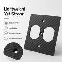 Fabricant de plaques en fibre de carbone sur mesure, tissage 3K, usinage CNC avec panneau de prise de courant, plaque en fibre de carbone rigide et durable