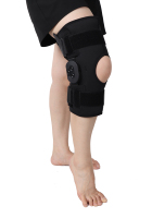 Attelle de genou articulée avec compression réglable, support à double axe pour les blessures du LCA et du LCP, stabilisateur de genou post-chirurgical