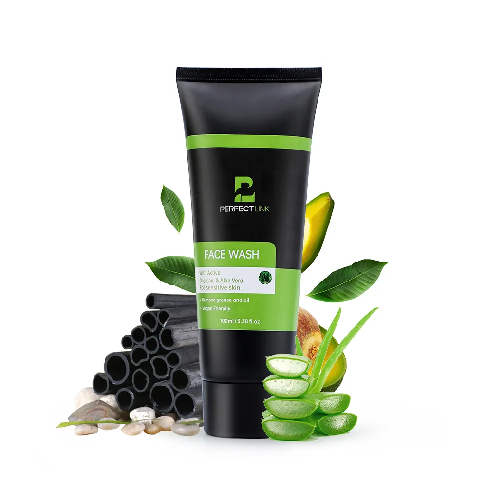 OEM Private Label Natural Activated Charcoal Facial Cleanser Acne Treatment Anti Aging Detox Charcoal Face Wash