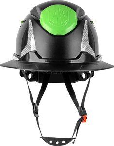 Casco de Seguridad Industrial WELTA con Logotipo Personalizado, HDPE, ANSI Z89.1, Estilo Nuevo, Ala Completa, Ajustable, 6 Puntos, Blanco/Negro/Naranja, 420g - Product Image 1