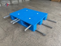 LYPALLETS Palette en HDPE vierge, demi-palette, durable et empilable, palette de stockage en entrepôt, palette en plastique pour l'expédition