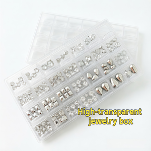 Caja <span class=keywords><strong>de</strong></span> Almacenamiento Transparente con 28 Compartimentos Independientes y Tapas, para Decoración <span class=keywords><strong>de</strong></span> Uñas, Piedras <span class=keywords><strong>de</strong></span> Imitación, Cuentas, Joyería, Organizador, Contenedor Transparente con Tapa Abatible - Product Image 4
