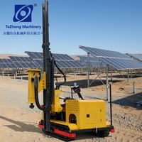 Machine de forage de pieux vissés intégrée de type chenillé TZ650 |   Équipement spécialisé pour les projets photovoltaïques : ponceuse hydraulique pour pieux