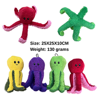 Jouets en peluche pour animaux de compagnie, design original, nouveaux, avec bruits de froissement, série Océan, poulpe, crabe, calmar, taille XL-L-M, grands jouets pour animaux de compagnie