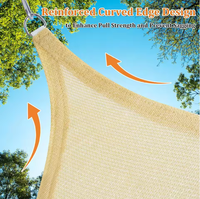 Toile d'ombrage beige premium en HDPE anti-UV résistante aux hautes températures pour parking extérieur