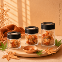Pot de conservation en verre transparent 2oz 3oz 4oz, bocal en verre avec couvercle à vis et fenêtre de visualisation noire pour épices, fleurs séchées, aliments secs