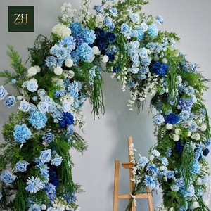 Arco Floreale Artificiale con Struttura in Metallo, Arco di Fiori Finti per Ingresso Matrimonio e Sfondo per Foto, Vendita all'Ingrosso - Product Image 5