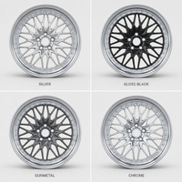 Jantes forgées de qualité aérospatiale, design maillé, à déport profond pour voitures de sport, muscle cars, classiques, JDM, Stance, ajustement personnalisé