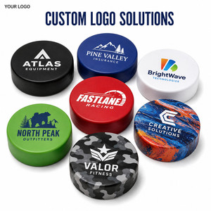 Custom Logo PU Hockey Puck <b>Stress</b> <b>Ball</b> Soft Foam Squeeze Toy for <b>Stress</b> Relief Sports Events Promotional Gift Team Souvenir - Product Image 2