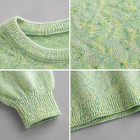 Pull-over fin et ample à col rond pour femme, style coréen, personnalisé ODM, vente en gros, vêtements pour femmes