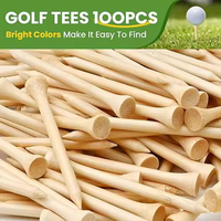 Tee de golf en bambou écologique avec logo personnalisé imprimé, modèle GOLF TEE avec emballage