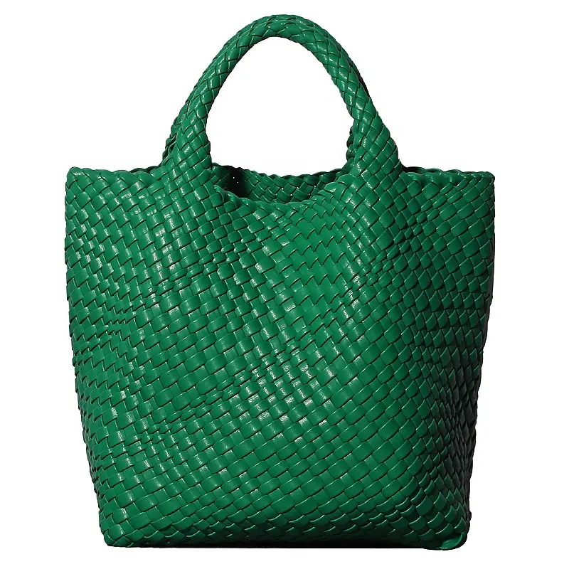 Bolsa de tricô feminina grande de alta qualidade, bolsa de mão grande e bolsa de mão luxuosa, novidade da moda, 2024