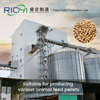 Ligne de production de granulés d'aliments pour bétail RICHI 10t/h - Ligne de production d'aliments pour animaux personnalisée gratuite, ligne de production de granulés d'aliments pour poulets