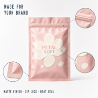 Sacs refermables à fermeture éclair en BOPP/AL/PE mat avec logo personnalisé, qualité alimentaire, pour cosmétiques, bijoux, vêtements