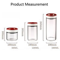 Boîte de conservation sous vide en verre borosilicate de haute qualité, étanche à l'humidité et à l'air, avec joint amovible pour la cuisine