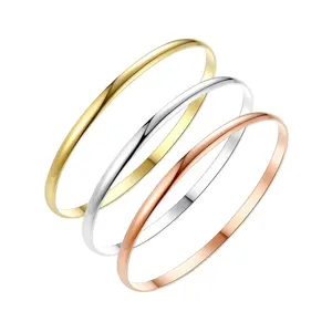 Neueste Designs Real 14 Karat 18 Karat Gold Weißgold Roségold Armreif Armband Frauen Männer Schmuck