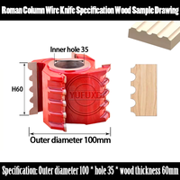 Alat Pemotong Kayu dari Paduan Baja Tungsten YUFU, End Mill, Pemotong Garis Kolom Romawi, OEM, Kustom, Tanpa Lapisan, Ukiran, HRC 1