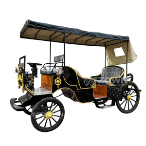 Factory-Direct Sales Sightseeing Tourism Horse Carriage Vintage Victoria Horse Drawn Buggy <b>Professional</b> <b>Light</b> Weight Customized - Product Image 5