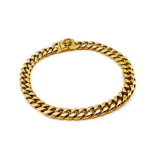 <span class=keywords><strong>Collare</strong></span> per Cani Personalizzato di Lusso in Acciaio Inossidabile Resistente, Larghezza 14mm, Placcato Oro, Design Resistente ai Morsi per Cani di Taglia Grande - Product Image 4