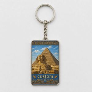 Porte-clés en métal de haute qualité, vente en gros personnalisée, porte-clés pyramide égyptienne, design culture égyptienne, souvenir de voyage - Product Image 2