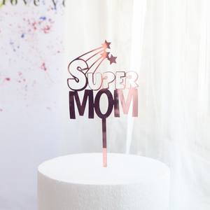Décoration de gâteau tendance en acrylique « <span class=keywords><strong>Super</strong></span> <span class=keywords><strong>Maman</strong></span> » – Joyeuse Fête des Mères, Meilleure <span class=keywords><strong>Maman</strong></span> – Fournisseurs de décorations de gâteaux d'anniversaire - Product Image 5