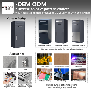 Caja de paquetes duradera para exteriores con diseño antirrobo, caja de mensajería profesional y buzón de paquetes para apartamentos y oficinas - Product Image 4