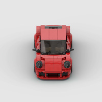 Briques de construction compatibles pour voiture de course de luxe MOC, blocs de construction éducatifs en plastique ABS, cadeau d'entreprise