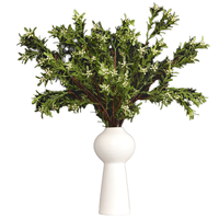 Künstliche Pflanzenblätter, Plastikzweige mit Blüten, lange Stielzweige für Arrangements, Thanksgiving, Hochzeit, Weihnachten, Ostern